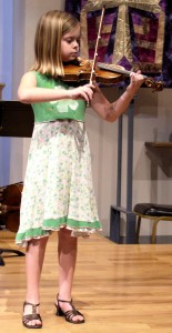 A young violin soloist