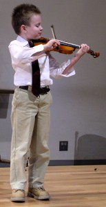 A young violin soloist