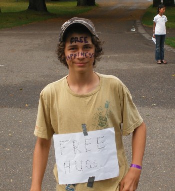 Free hugs from Colin B. at Camp WAPO