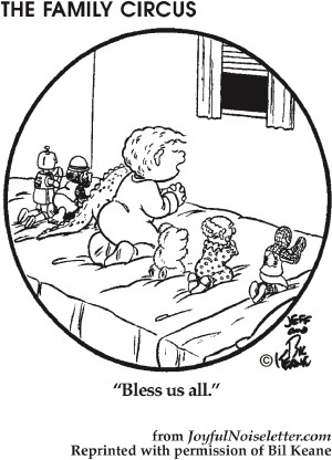 Cartoon: Child praying 