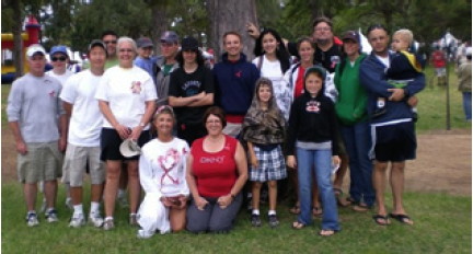 The LCH AIDS Walk Team poses for a picture at the end of the walk.