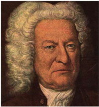 Aged JS Bach graphic