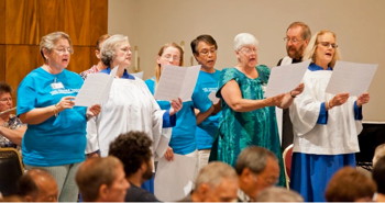 The 8:00 Ensemble sang during communion