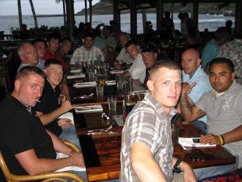 Wounded Warriors enjoy a 5-star dinner at Duke's at the Marriot