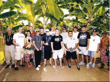 Wounded Warriors posing at the lu'au