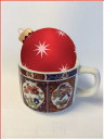 tea cup and Christmas ornament graphic