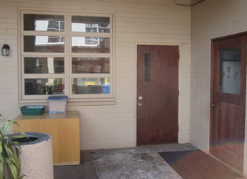 Entrance to the Kindergarten and Pre-K classroom