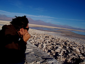 Paul Benco looks out over a salt flat  in Chile’s Atacama desert