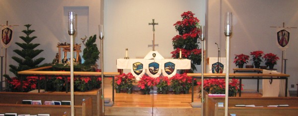 The LCH Nave arrayed for Christmas