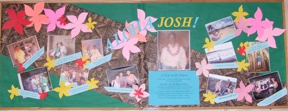 Aloha Josh bulletin board