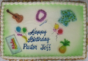 Birthday cake for Pastor Jeff