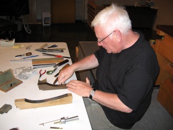 Hans-Ulrich Erbslöh working on a reed
