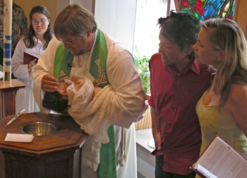 Baby Sueda baptized at LCH on August 26
