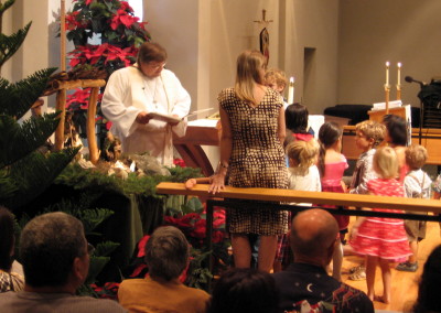 Blessing of the crèche.