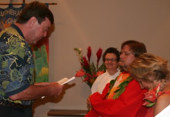 Brian Weis presents the chasuble