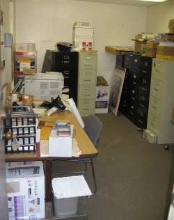 Clutter in the Counting Room before the renovations