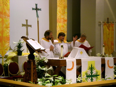 “Alleluia, Christ is risen!” at the Easter Vigil