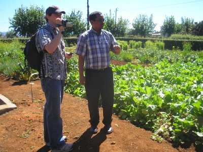 Josh visiting Mada Farm in Africa