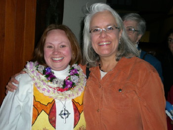 Pastor Katy with Jean Lilley