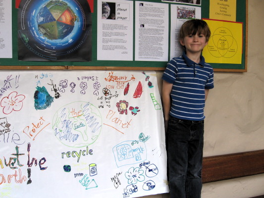 earth day posters made by kids. For Earth Day Sunday,