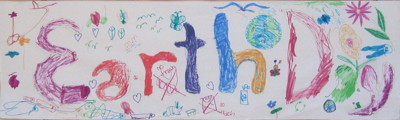 Earth Day poster created by little children