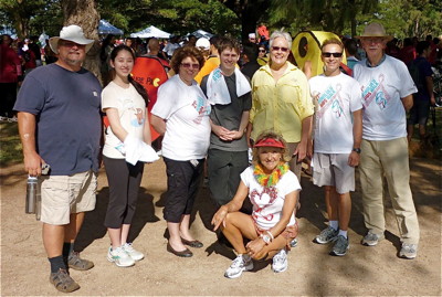 The LCH team poses for a picture at the end of the walk.