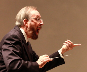 Cantor Carl Crosier conducting Bach’s B-minor Mass in May 2011