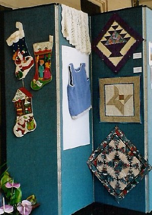 Various forms of needlework on display