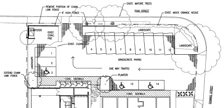 Plans for LCH Preschool parking log renovations.