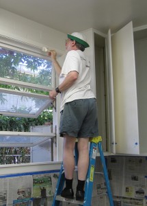 Bill Fay painting window trim