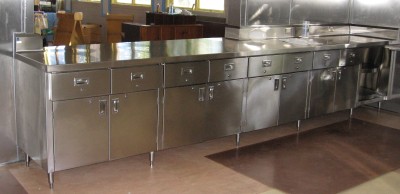 The counter under the pass through securely in place The counter under the pass through securely in place