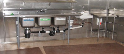 All the sinks in place and the plumbing done All the sinks in place and the plumbing done