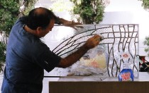 Final cleaning with glass cleaner