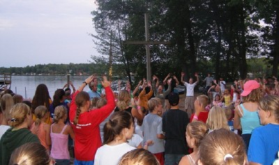 One of the rousing campfires