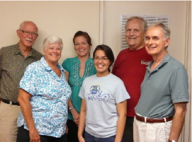 Members of the Call Committee: Chuck Huxel, Carolyn Koehler, Crystal Landherr, Karyn Castor, Bob Zimmer, and Peter Flachsbart