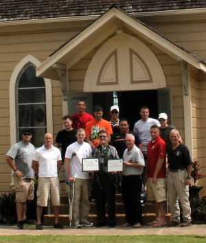 Wounded Warriors outside Lihu'e Lutheran Church