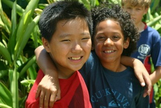 Two friends at day camp