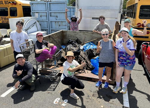 Honoring Earth Day by keeping our walking paths and waterways clean. Every piece of trash bagged that day is one less threat to our beautiful waters.