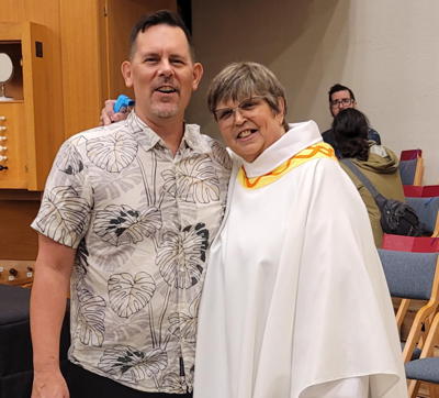We are grateful for Pastor Lesley Radius and Dr. Barry Wenger, who led us in joyful worship on Easter Sunday.