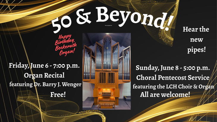 Organ celebration banner