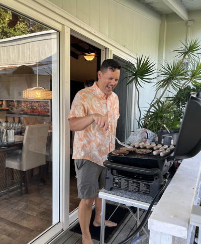Maestro of melodies and marinades! Who knew our Barry could conduct a grill with such flair? Maestro of melodies and marinades! Who knew our Barry could conduct a grill with such flair?