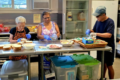 Preparing sandwiches for IHS