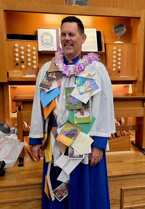 Celebrating Barry Wenger with a birthday card lei and lots of love from the LCH ‘ohana!