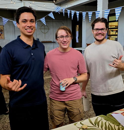 Reformation Sunday joy with our amazing LCH young adult ‘ohana, Kamuel Akeo, L.J. Freidman, and Nolan Endicott