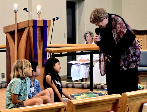 Pastor Lesley leads the Children's Conversation on the Third Sunday in Lent.