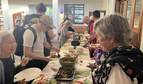 The congregation partakes in delicious Lenten Soup and Salad.