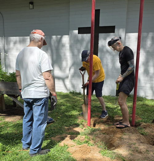 Work day volunteers hard at work!