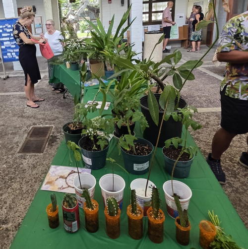 Courtyard displays for the Earth Day celebrations at LCH.