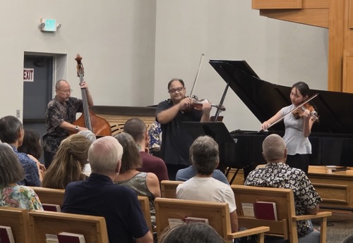 A packed night at Summer Jazz with Duane Padilla and his trio.