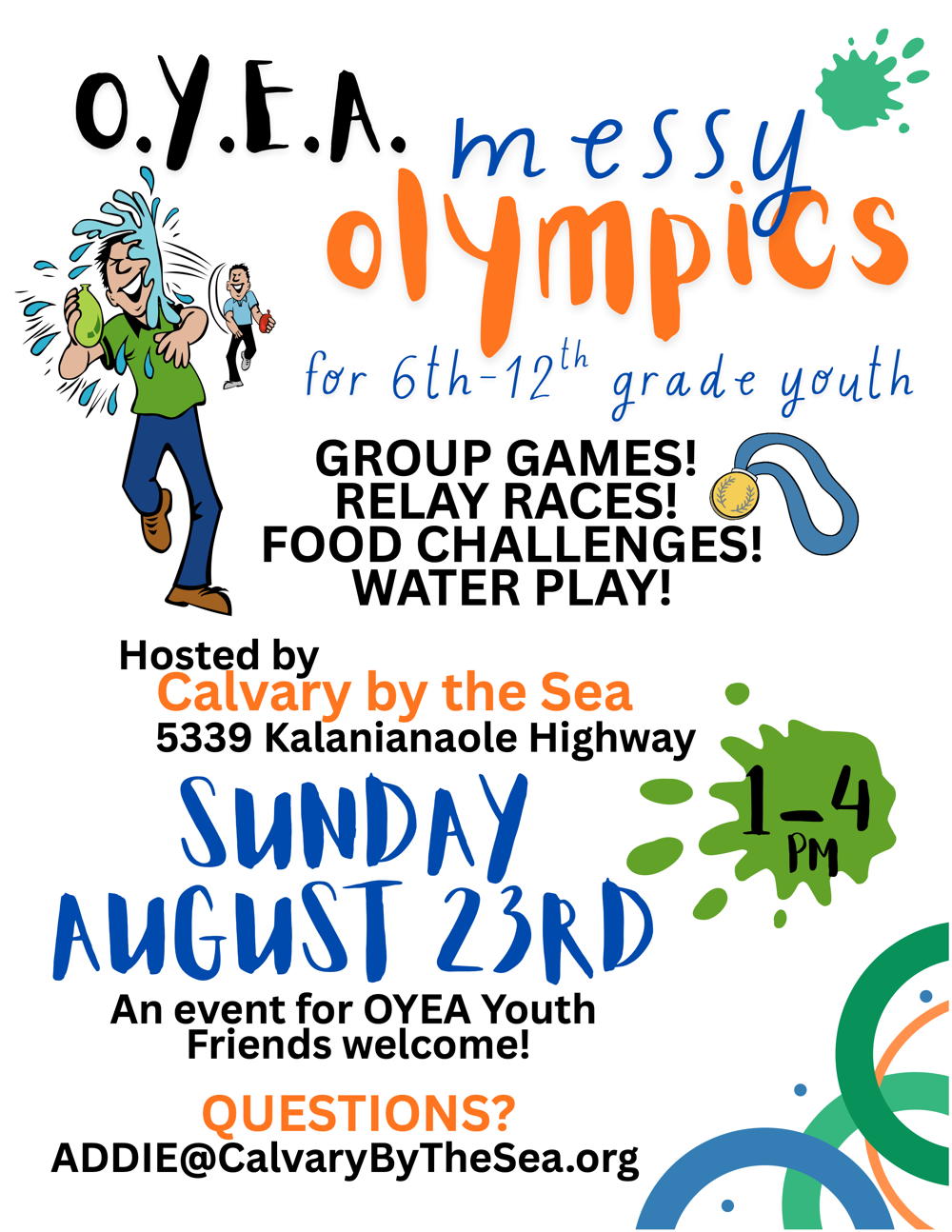 Messy Olympics poster Messy Olympics poster